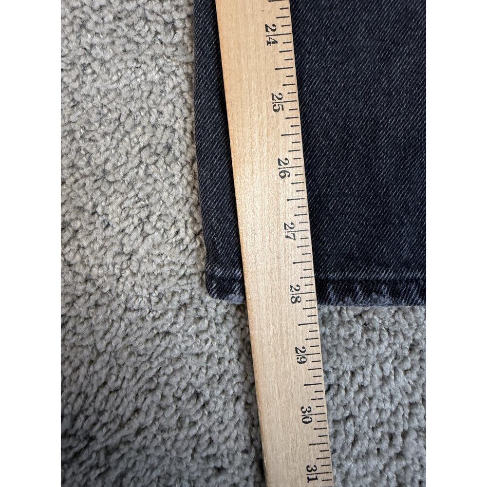 AGOLDE Jeans Womens 27 X 28 Gray Charcoal Wash Straight Relaxed Distressed - Picture 4 of 9